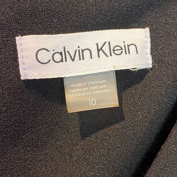 NWT Calvin Klein Women's Sleeveless V-Neck Tie Waist Wide Leg Jumpsuit Sz 10 - Picture 3 of 14